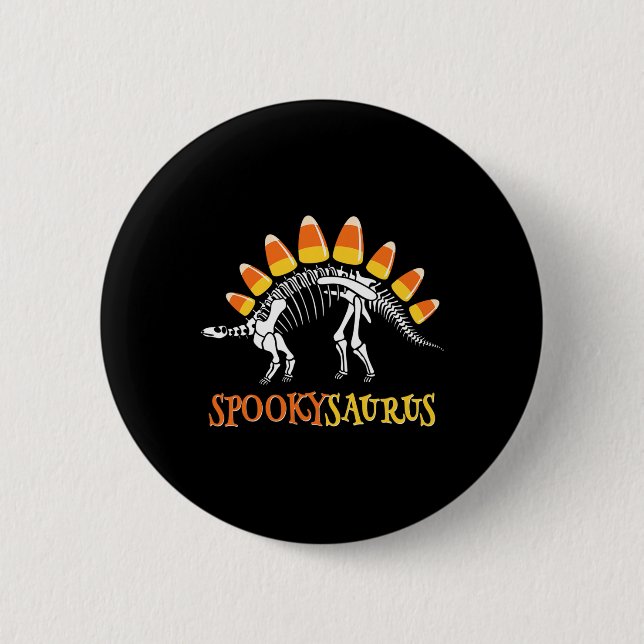 Fun Spookysaurus Candy Corn Dinosaur Halloween Tod 6 Cm Round Badge (Front)