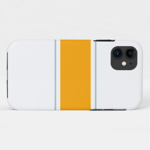 Fun Sporty Orange Slate Racing Stripes On White Case-Mate iPhone Case