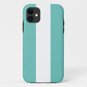 Fun Sporty Sleek Light Teal White Summer Stripes Case-Mate iPhone Case