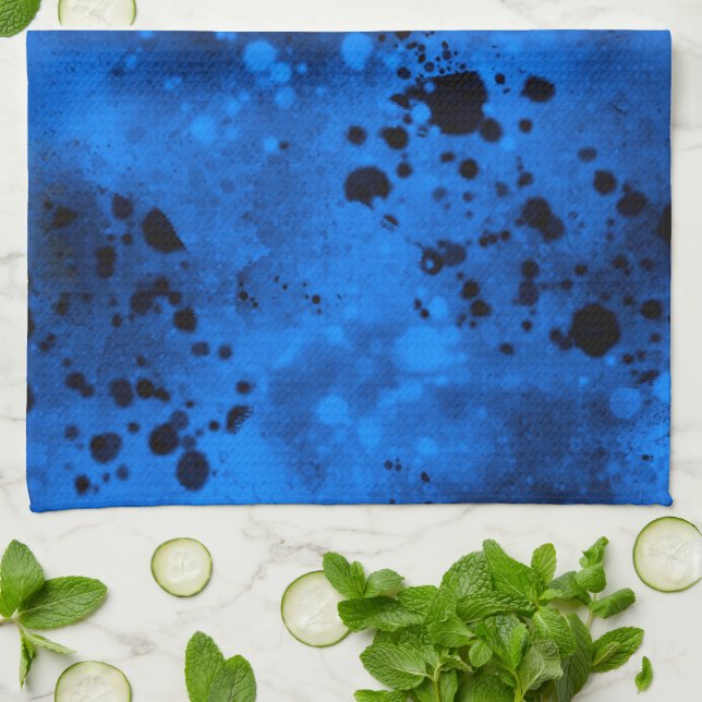 Fun spray paint effect Tea Towel  (Folded)