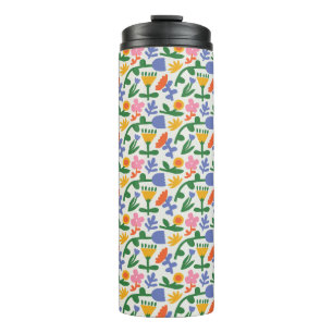 Fun Spring Floral Pattern Thermal Tumbler