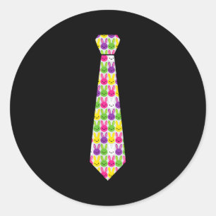 Fun spring toddler shirt funny easter tie for men classic round sticker
