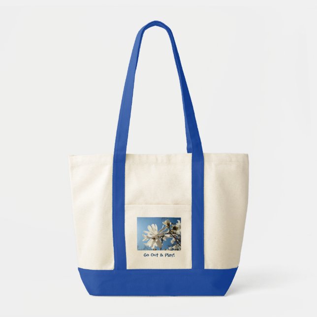 Fun Spring Tote Bags Go Out & Play Totes Blue Sky (Front)