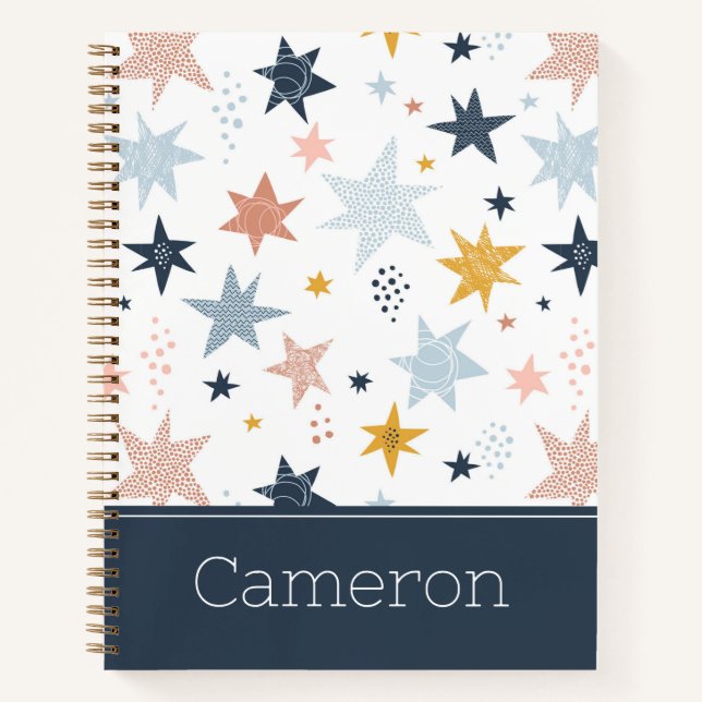 Fun Star Pattern Notebook (Front)