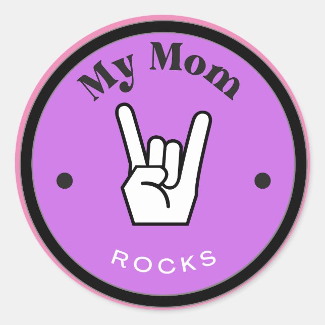 Fun! Sticker - My Mum ROCKS!  (Front)