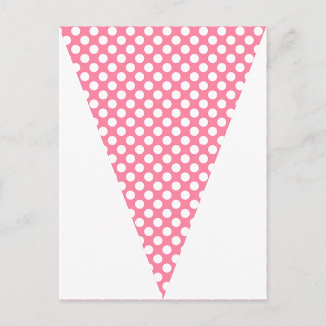 Fun Stripe and Polka Dot Colourful Flag Bunting Postcard (Front)
