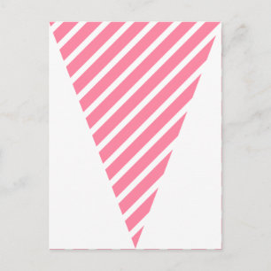Fun Stripe Hot Pink Colourful Flag Bunting Postcard