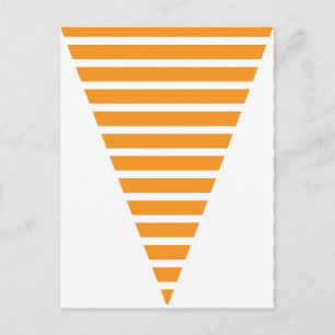 Fun Stripe Orange Colourful Flag Bunting Postcard