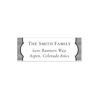 Fun Striped Return Address Self-inking Stamp