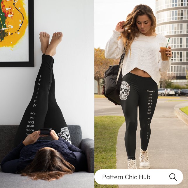 Fun Stylish Exercise Workout Women Yoga Skull Leggings (Creator Uploaded)