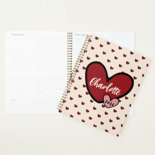 Fun Stylist Sweet Heart pattern Stationery Gifts Planner