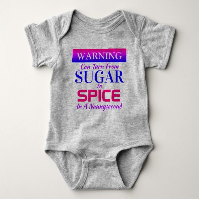 Fun Sugar To Spice Toddler or Baby Bodysuit (Front)