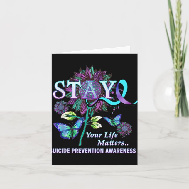 Fun Suicide Prevention Awareness Stay Your Life Pr Card (Front)