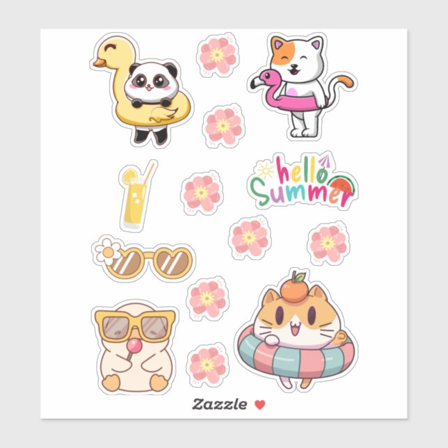 Fun Summer Animal sheet for Kids and Craft Lovers (Sheet)