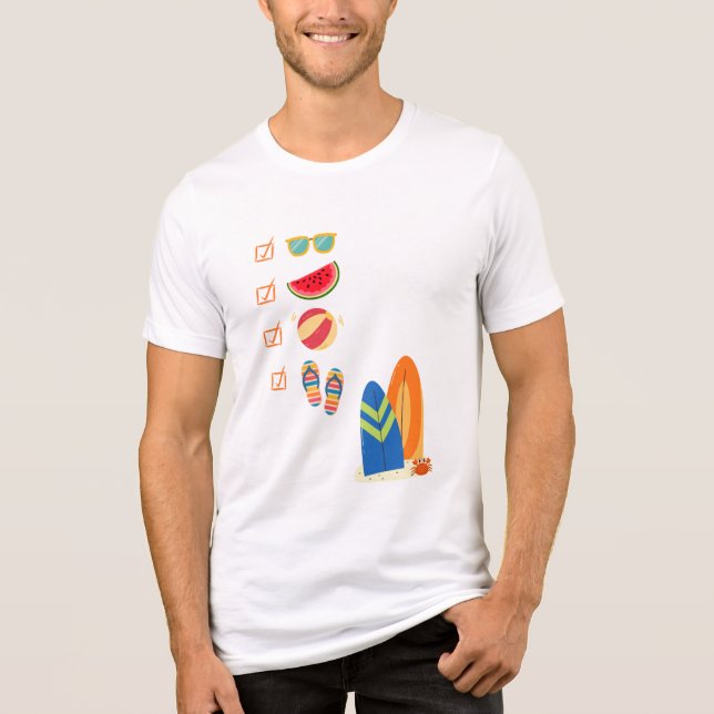 Fun Summer Beach Tri-Blend Shirt (Front)