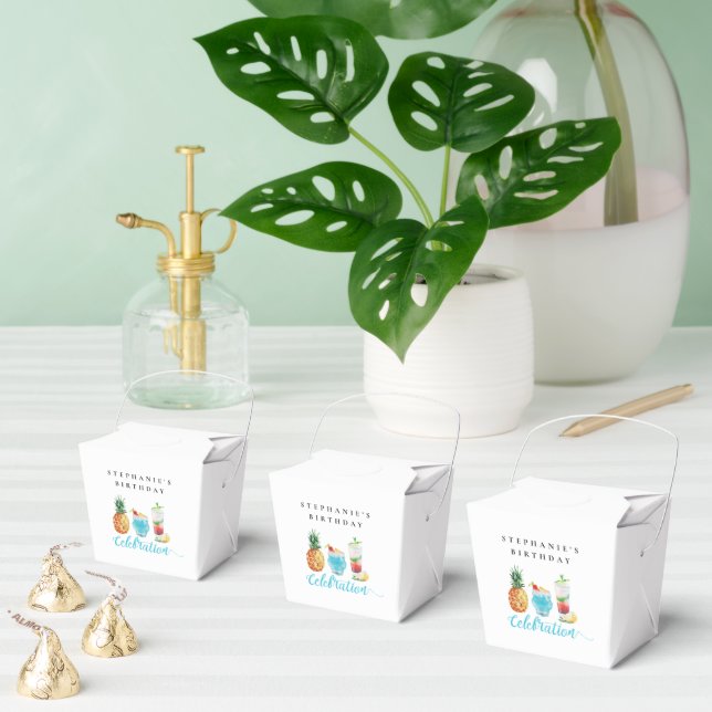 Fun Summer Celebration Cocktail Birthday Party Favour Box (Multiple)