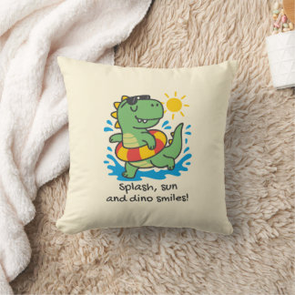 Fun Summer Dinosaur Baby Cushion