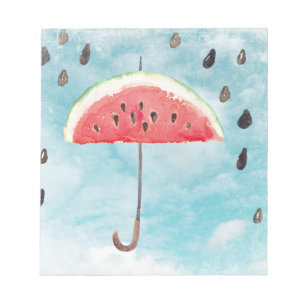 Fun Summer Fresh Melon Fruit Rain Notepad