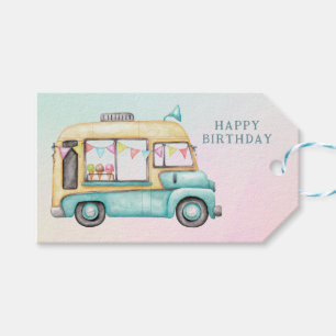 Fun Summer Ice Cream Truck Birthday Party Gift Tags