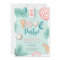 Fun summer pool party script watercolor Sweet 16 