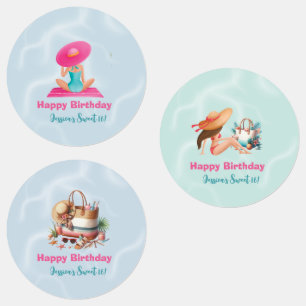 Fun Summer Pool Party Watercolor Sweet 16