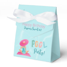 Fun Summer Pool Party Watercolor Sweet 16