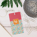 Fun Summer Stylish Monogram Key Ring<br><div class="desc">Personalise it for any special family member, friend, co-worker, teacher etc., to create a unique gift for birthdays, anniversaries, weddings, Christmas, Valentines or any day you want to show how much she or he means to you. This keepsake makes a wonderful gift for any occasion: mother's day, birthdays, newlyweds, grandparents...</div>