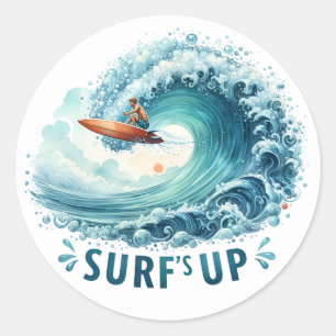 Fun Summer Surfs Up Stickers