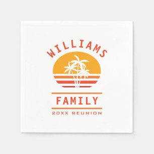 Fun Summer Vacation Tropical Beach Family Reunion Napkin