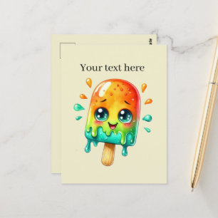Fun Summertime customisable melting ice cream  Postcard