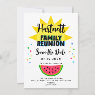 Fun & Sun Family Reunion Flat Save The Date Card