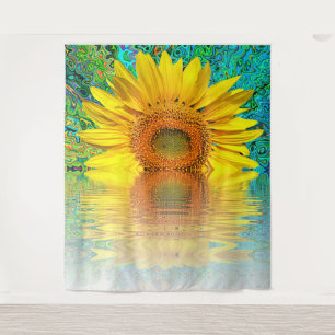 Fun Sunflower Photo Backdrop Tapestry