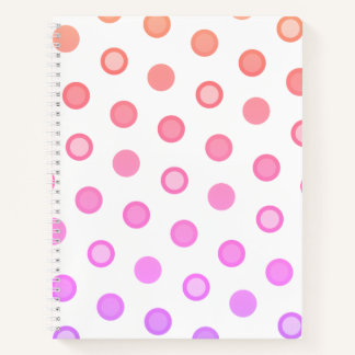 Fun Sunset Polka Dot Notebook
