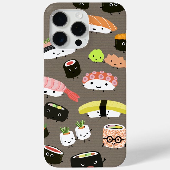 Fun Sushi Characters Kawaii Assortment Funny Case-Mate iPhone Case (Back)