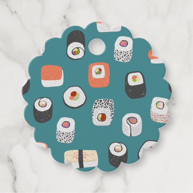 Fun Sushi Favour Tags (Front)