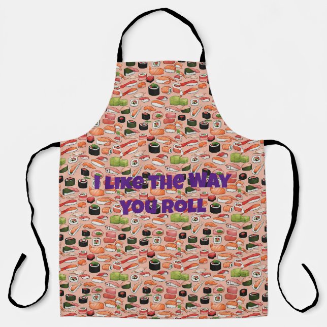 Fun sushi, nigiri, maki, Japanese theme Apron (Front)