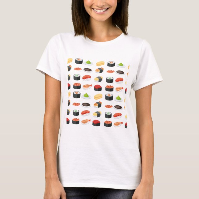 Fun Sushi pattern T-Shirt (Front)