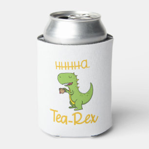 Fun T-Rex Sipping Tea Party Can Cooler