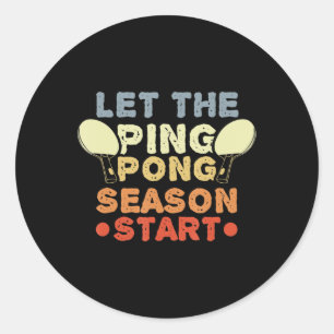 Fun Table Tennis Quote Jersey for Ping Pong Player Classic Round Sticker