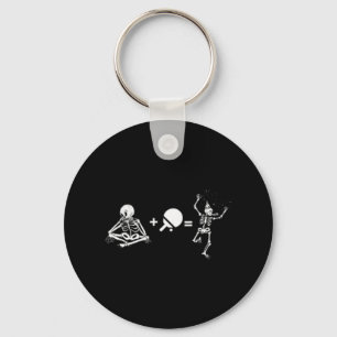 Fun table tennis saying skeleton and table tennis  key ring