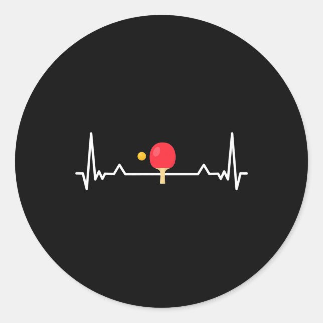 Fun Table Tennis Tee   Classic Round Sticker (Front)