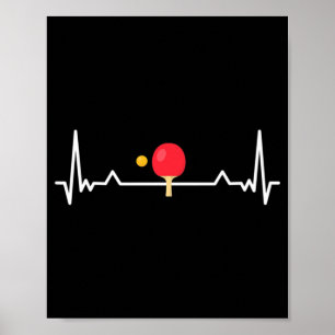 Fun Table Tennis Tee Poster