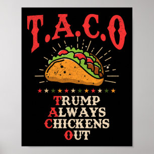 Fun Taco Theory Trumps Always Chicken Out Tacos  Poster