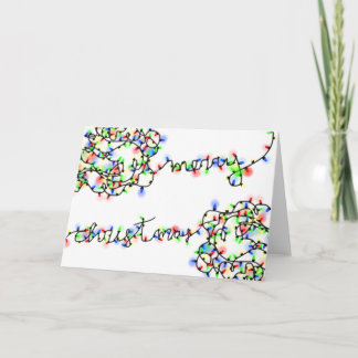 Fun tangled Christmas Lights "Merry Christmas" Card