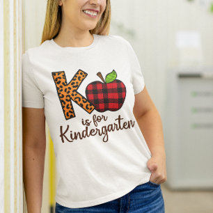 Fun Teacher K is for Kindergarten Graphic T-Shirt