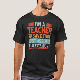 Fun Teacher School Educator Worker Professor Back T-Shirt