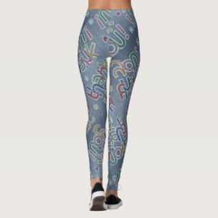 Fun Thank You Script Jeans Leggings