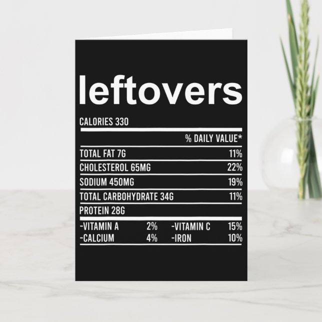 Fun Thanksgiving Food Apparel  Card (Front)