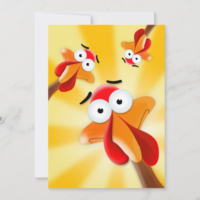 Fun Thanksgiving Turkey Day Dinner Invitation (Front)