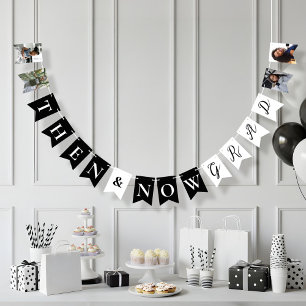 Fun Then & Now Grad Photo Collage Graduation Party Bunting